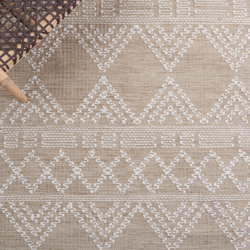 Tapis géométrique à tissage plat Rada, Rectangle 5 pi x 8 pi