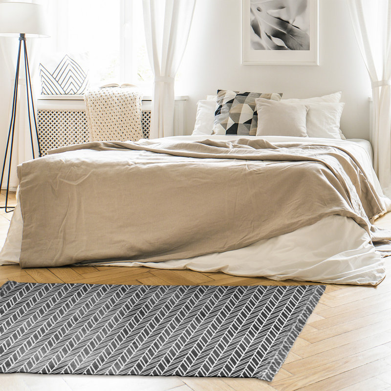 Tapis chevrons area black Mcguigan, Non