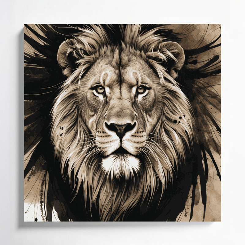 «Big Cats West African Lion», art mural sur toile, H 8 po x l 8 po