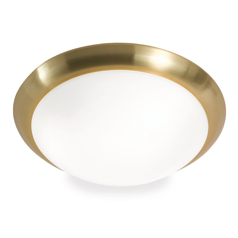 Ambrie Flush Mount, Satin Brass