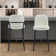 Modern Counter Height Bar Stools Set of 2, 28 Inch Sherpa Boucle Upholstered Bar Stools with Back, 18" Seat Wide Island Stools with Black Metal Frame for Kitchen Counter/Breakfast Bar