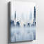 Toile Un paysage urbain moderne et épuré rendu dans un style minimaliste avec art mural de grands gratte-ciel avec des lignes tranchantes et un art mural sur toile géométrique-1921433345