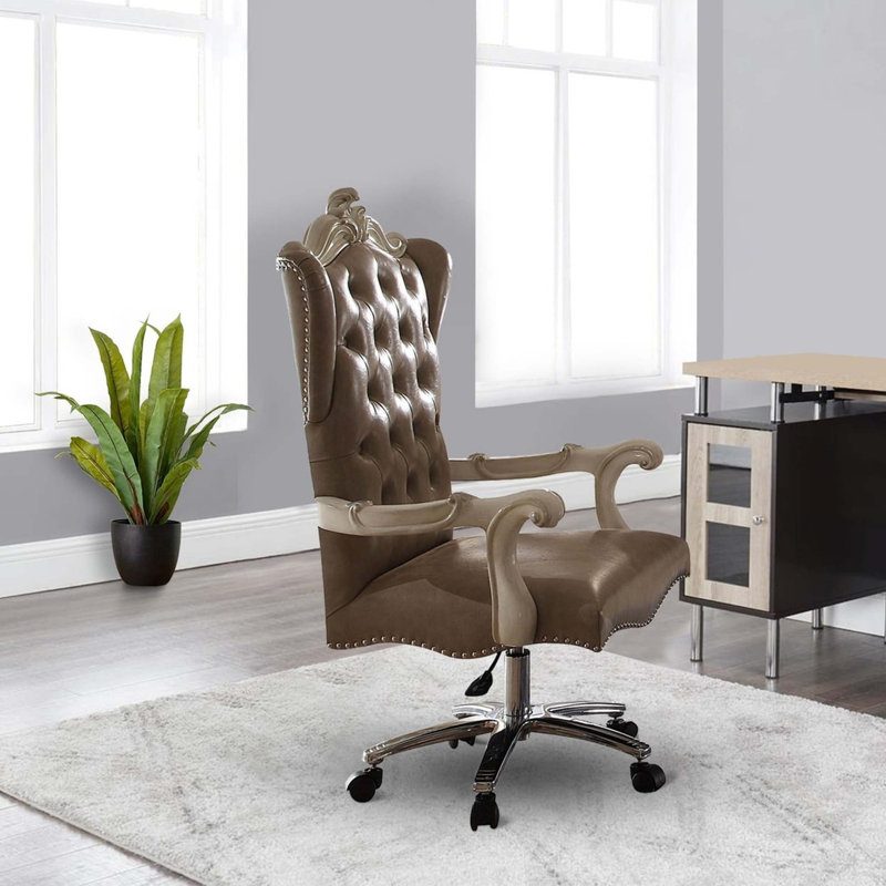 Fauteuil pivotant rétro avec os Vintage