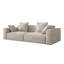 Coussin modulaire beige en polyester-591215696
