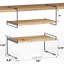 Ensemble de 2 organisateurs de tablettes d'armoire, comptoir de cuisine en métal et en bois pour rangement pour garde-manger, placard et armoire-1186506280