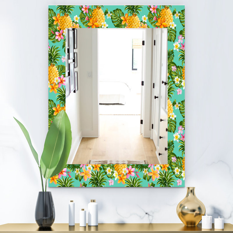 Miroir de salle de bain/meuble-lavabo bohémien, H 24 po x l 32 po