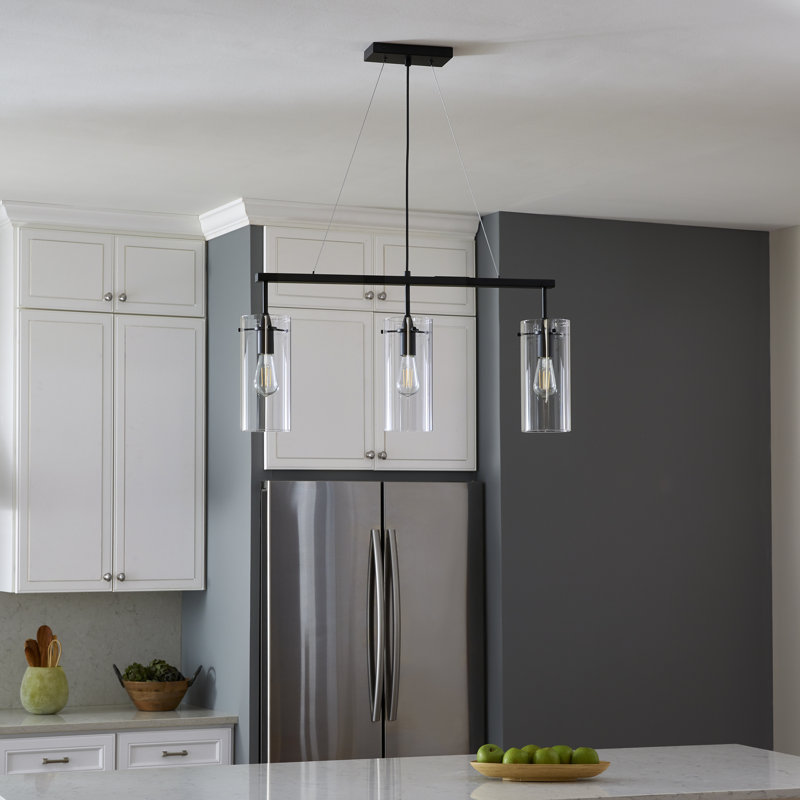 Angelina 3 - Light Kitchen Island Pendant, Large, Black