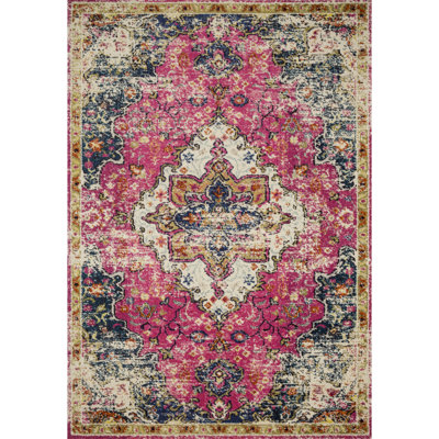 Tapis oriental rose / brun Lorenz