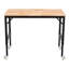 Établi réglable pour garage de 48 po, table en bois franc, roues en métal, capacité de 2 000 lb, ergonomique, fiable pour le garage, garantie de la qualité, bois d'hévéa, poids
