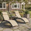 Ensemble de 2 fauteuils inclinables d'extérieur avec dossier réglable à 5 positions pour une utilisation en terrasse près de la piscine-639897039