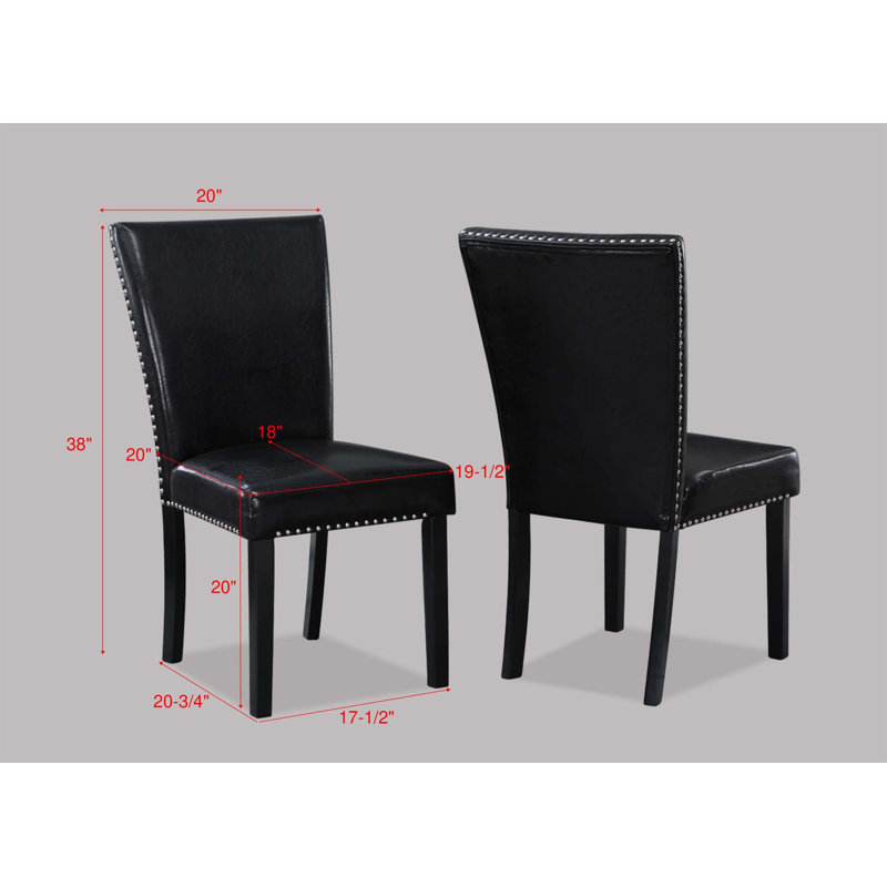 Chaise d'appoint 2 pièces avec garniture cloutée et transitionnelle