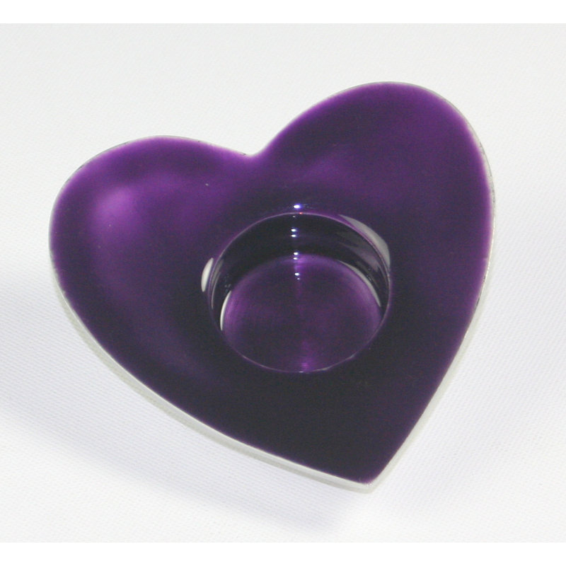 Metal Tealight Holder, Purple