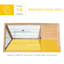 Cage pour animaux 46 po x 24 po en bois jaune pour l'extérieur avec fil de ventilation et de ventilation