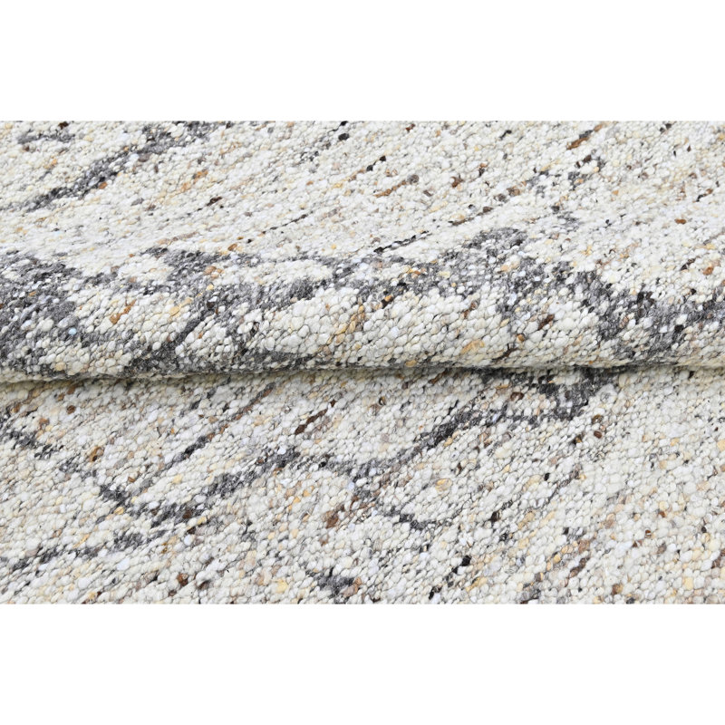 Hand Knotted Wool Area Rug, Brown, Rectangle 12' x 15'