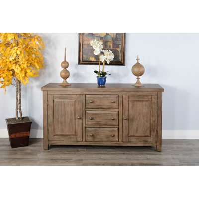 Buffet en bois d'acajou à 3 tiroirs Hexham
