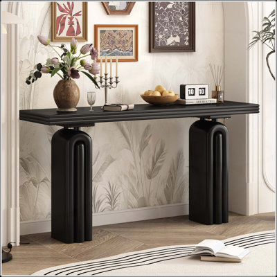 Chic, Elegant and Luxurious Acacia Veneer Console Table for Entryway, Hallway, Living Room, Foyer, Corridor
