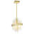 8-inch Integrated LED Mini Pendant Light Satin Gold, Modern Ceiling Fixture for Kitchen, Island, Dining Room, Hallway