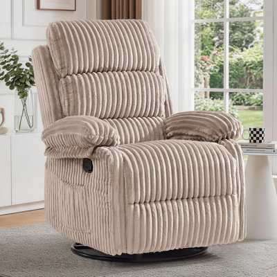 Recliner Chair, Rocking Recliner for Adults, Small Recliners for Small Spaces, Swivel Rocker Recliner  for Living Room, Side Pockets