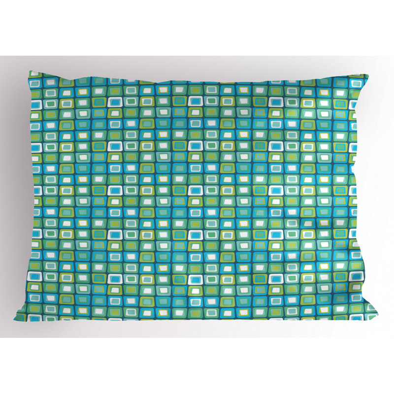 Polyester Geometric Sham Set, Queen