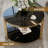 3 Piece Round Glass Coffee Table Set, Modern Living Room Table Set with 1pc 31.5" Coffee Table & 2pcs 19.8" End Tables, Luxury Glass Coffee and End Table Set with Asymmetrical Metal Base & Lower Shelf for Home Office-1423969969