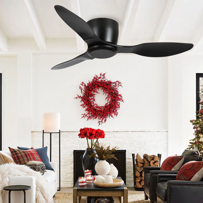 42 In. 3 - Blade Ceiling Fan with Remote, 6-Speed, Reversible DC Motor