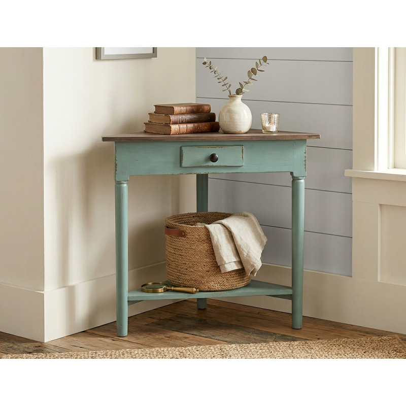 Aule Solid Wood End Table with Storage