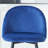2Pcs Velvet , Counter Bar Chair With Back. Metal Construction & Footrest. Blue Seat. Easy Assembly For Kitchen Area Of 2 Stools, Height . Strong Legs Upholstery.