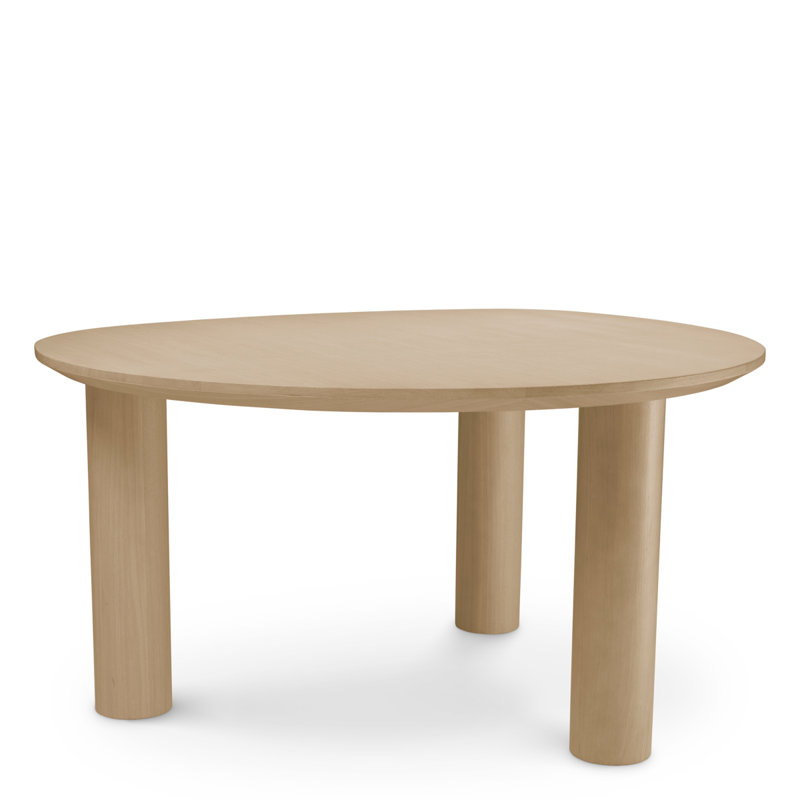 Dining Table Lombardo Black Veneer - Legs, Oak Wood