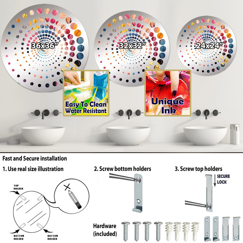 Gomas Circle Wall Mirror, 31.4" x 31.4"