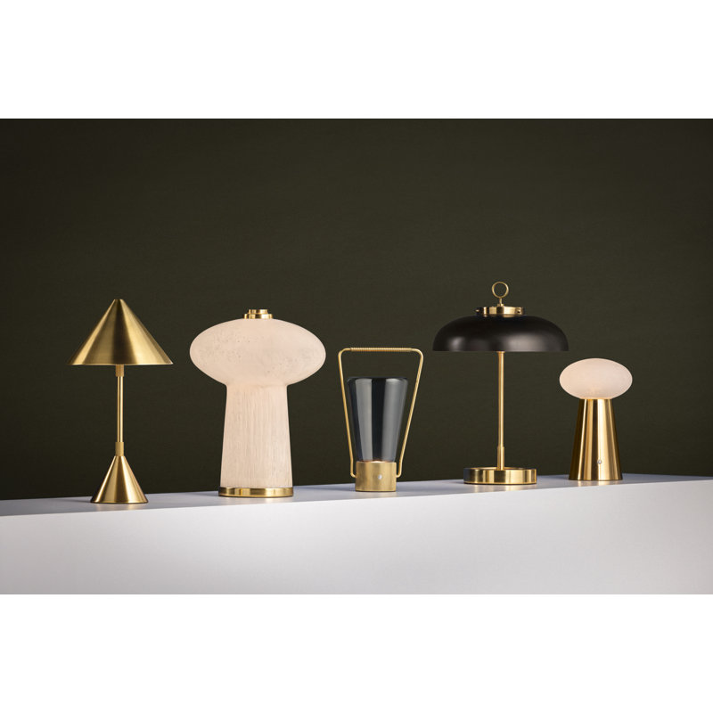 Booker Rechargeable Table Lamp in Aged Brass