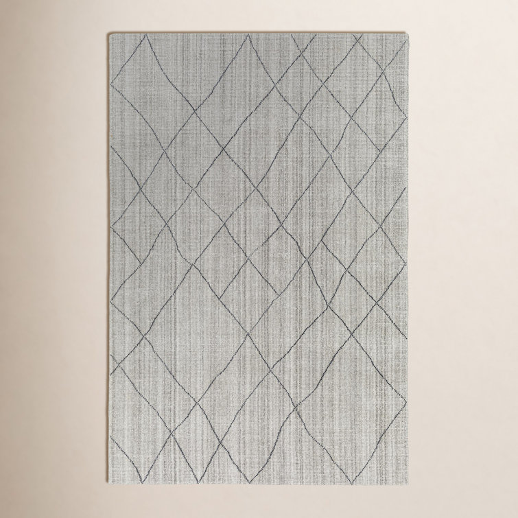 Geometric Area Rug in Gray