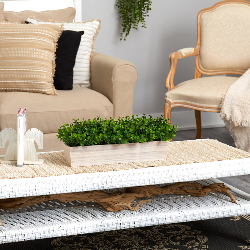 8'' Faux Eucalyptus Plant in Wood Planter