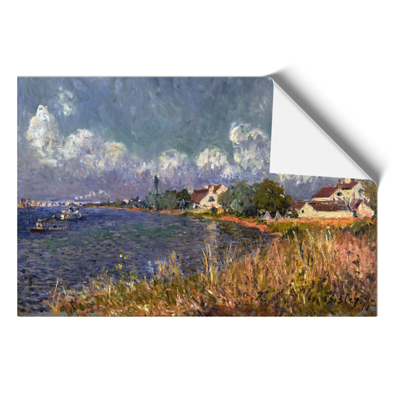 The Seine At Billancourt by Alfred Sisley - No Frame Painting, 21cm H x 30cm W x 0.1cm D