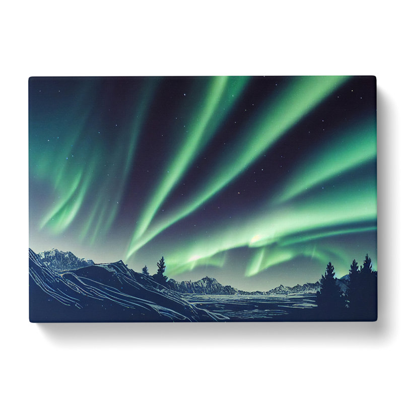 Bold Northern Lights - Wrapped Canvas Painting, 40cm H x 60cm W x 3cm D