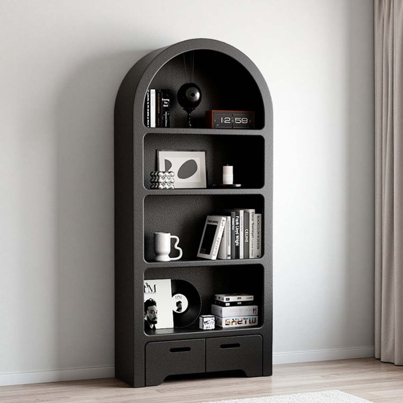 Bibliothèque à plusieurs niveaux, Noir, noir, noir, noir