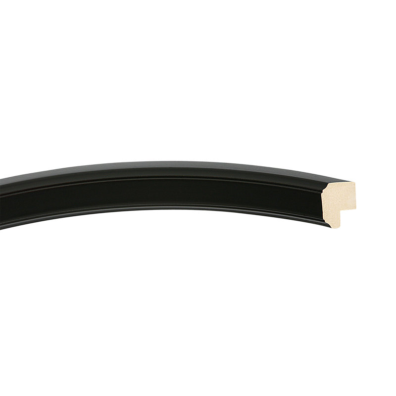 Midville Wood Wall Mirror, 25" H x 21" W, Matte Black