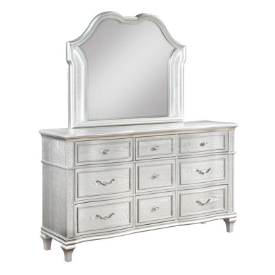 B505 - Miroir de coiffeuse argenté Izabella