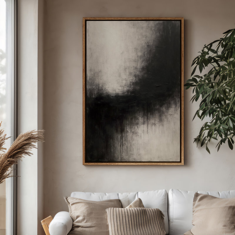 Art mural encadré, impressions murales abstraites rétro pour chambre à coucher - 24 po x 36 po, H 36 po x l 24 po, Naturel