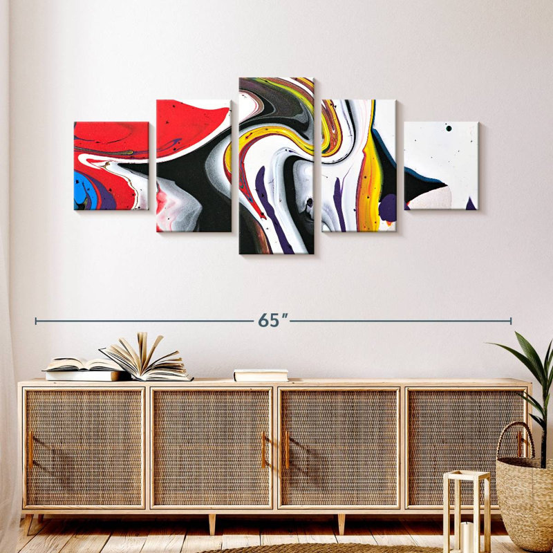 Abstract Swirls, 24" H x 55" W