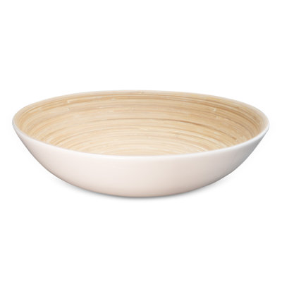 Lexa Bamboo Salad Bowl, 14 Inch, Bamboo