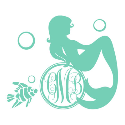 Décalcomanie murale chambre de bébé sirène