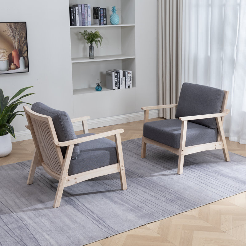 Fauteuil en polyester de 27 po Willbanks, Polyester gris
