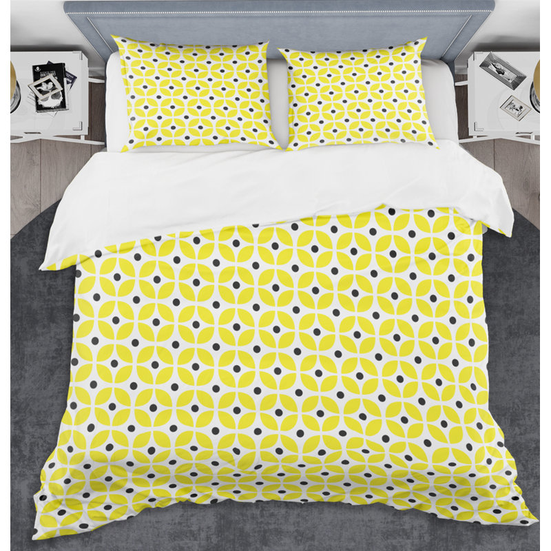 Ensemble de housse de couette rétro I Mid-Century, Housse simple et 1 taie décorative
