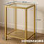 Harrower Gold Glass Side Table with Storage Shelf End Table Living Room Furniture