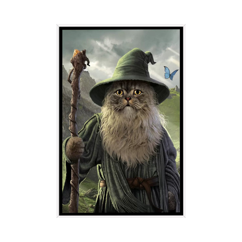 Catdalf 1 Piece Wall Art on Canvas, 101.6 cm H x 66.04 cm W, White Framed