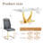 71" Modern Dining Table Set With PU Leather Chairs, Rectangular Table With Gold Metal Base For Dining Room Or Kitchen-1471378824-1471378828