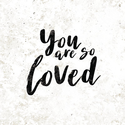 You Are So Loved Handwriting On Distress - Wrapped Canvas Print