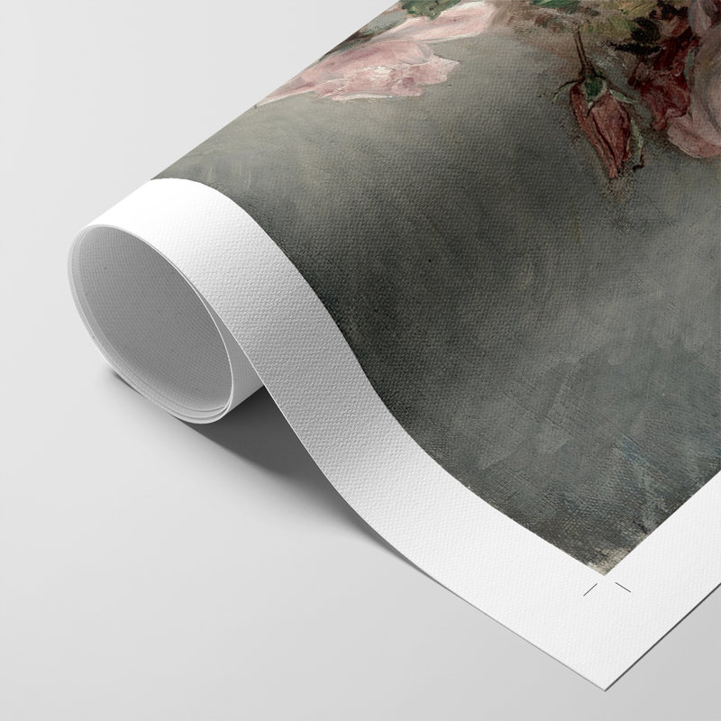Imprimé floral rétro CCXVI - reproduction de toile seulement - NON-CADRE, H 18 po x l 12 po
