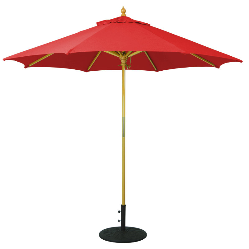 Parasol de marché 9 pi Nadasha, Toile Sunbrella® rouge Jockey