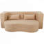 Canapé-lit convertible 2-en-1 avec tissu en peluche doux-1658271638